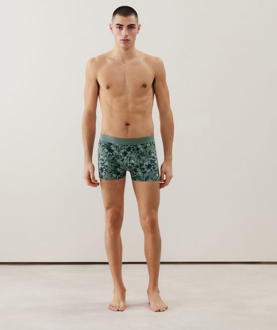 Boxer en coton à motifs;