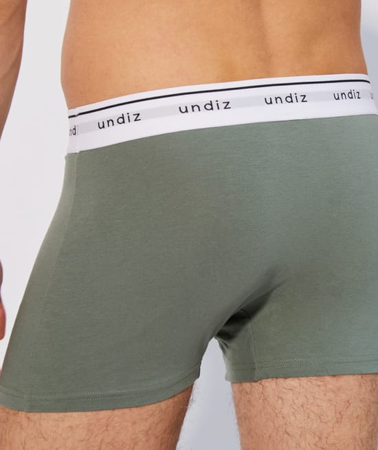 Effen katoenen boxershort;