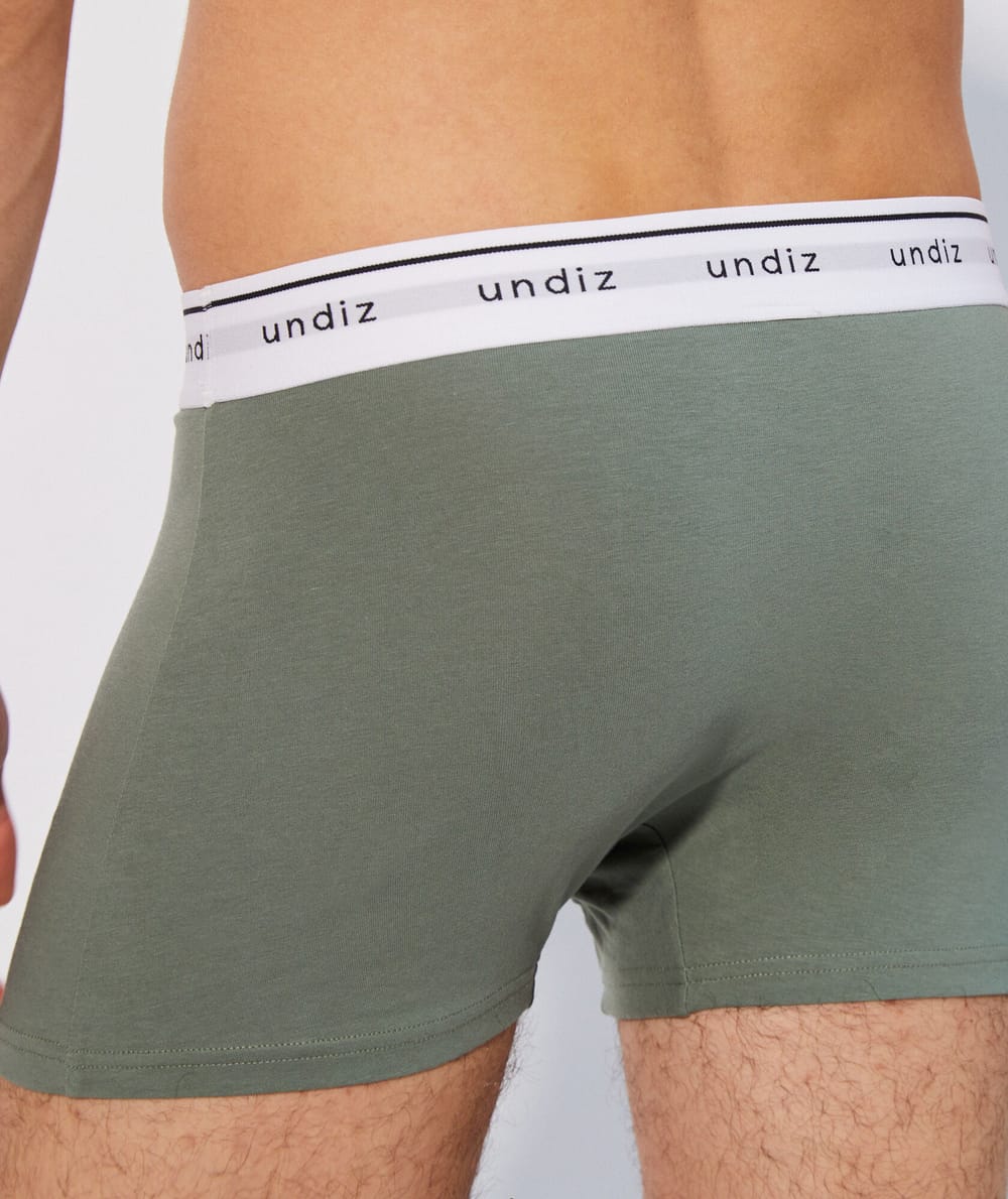 Effen katoenen boxershort;