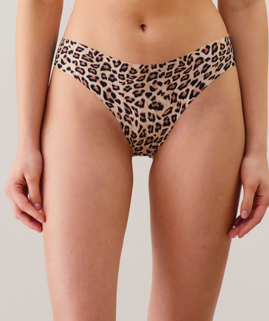 Culotte en microfibre et dentelle;