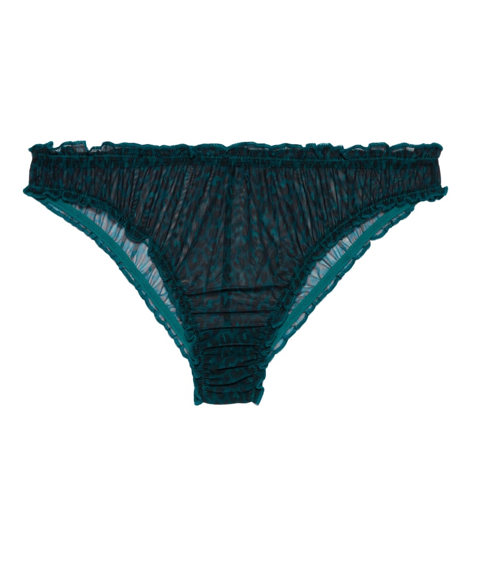 Tanga en mesh léopard;