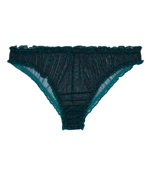 Tanga en mesh léopard;