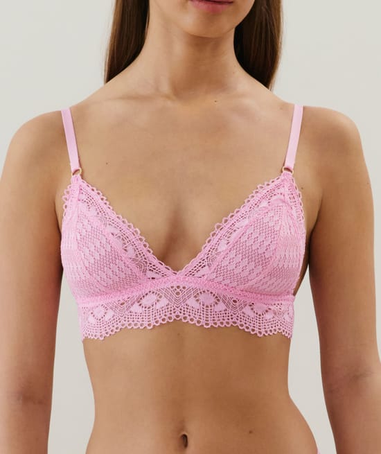 Soutien-gorge triangle en dentelle;