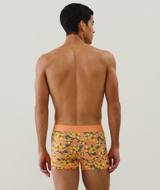 Cotton boxer shorts with patterns;