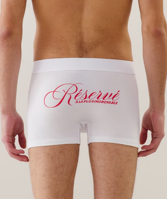 Boxer de algodon con mensaje;