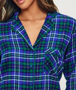 Checked flannel shirt;
