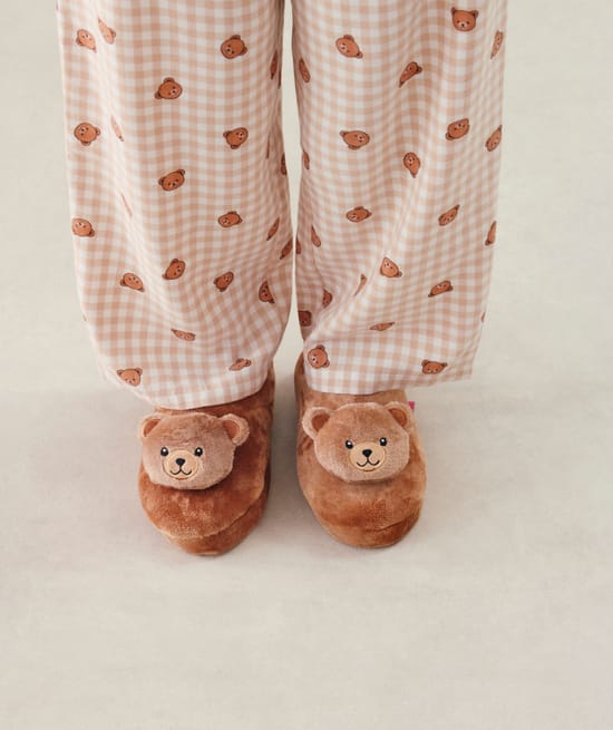 Chaussons polaire ourson;