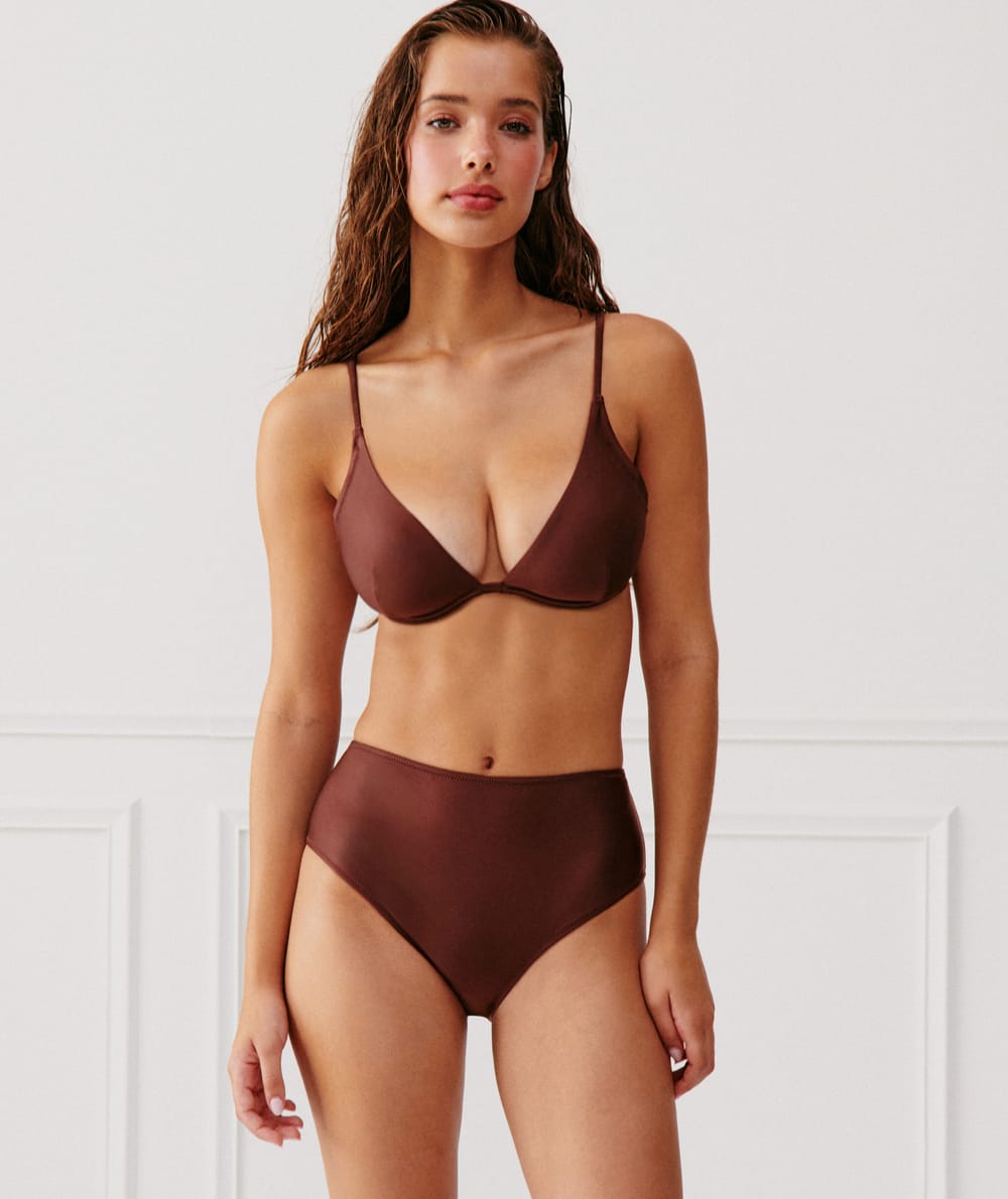 Culotte taille haute - bas de maillot de bain;