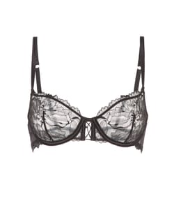 Balconette bra in lace;