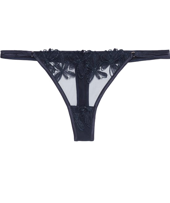 Embroidered thong;