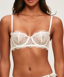 Kanten balconette bh met verwijderbare bandjes;