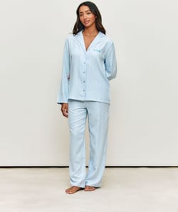 Pantalón de franela a rayas;