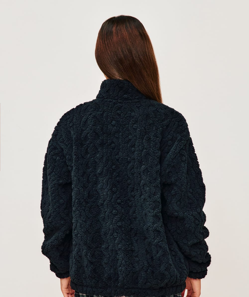 Veste en polaire torsad&eacute;e;