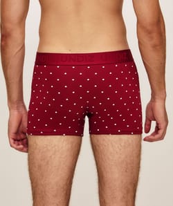 Cotton boxer printed with hearts;
