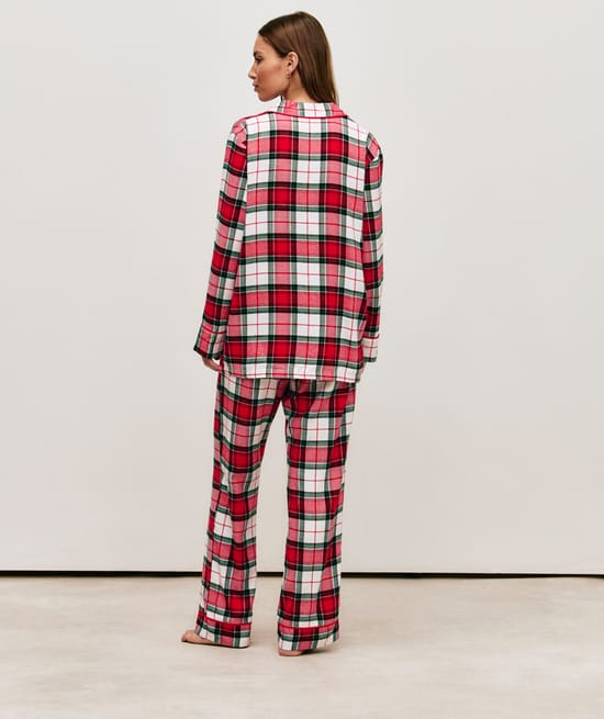 Checked flannel shirt;