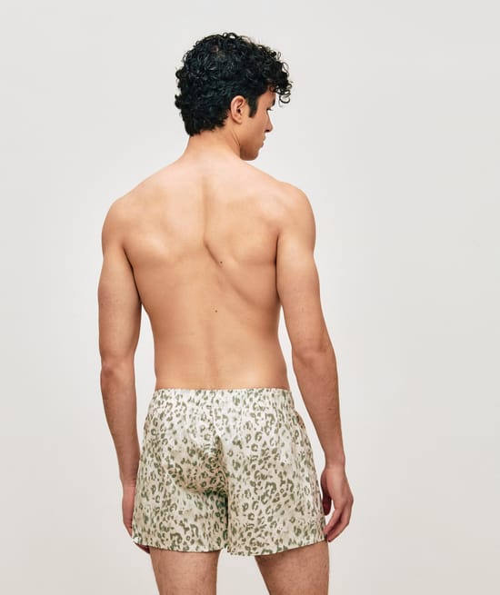 Leopard katoenen boxershort;