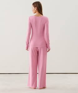 Pantalon Thermocosy en maille &agrave; rayures;