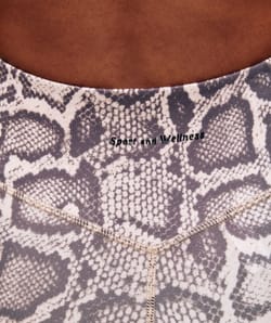 Snake print microfibre cycling shorts;