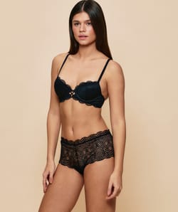 Lace cheekies - black;