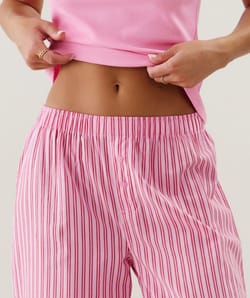 Pantalon à rayures en coton;