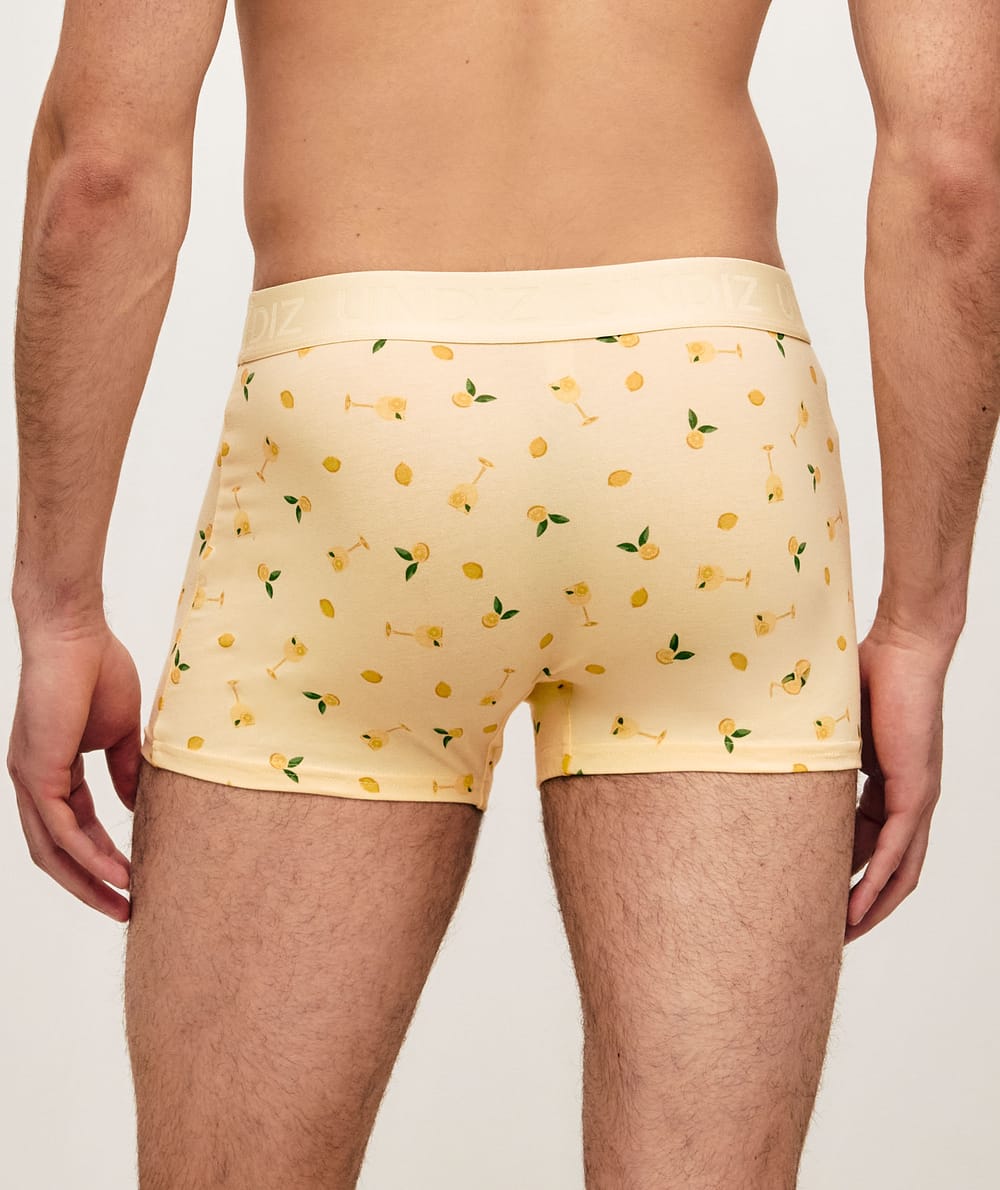 Boxer en coton imprim&eacute; cocktails et citrons;