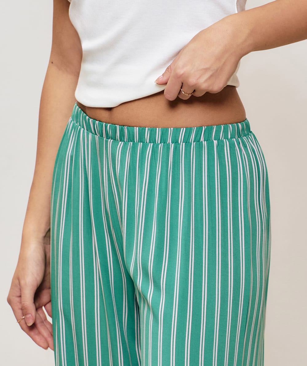 Striped trousers;