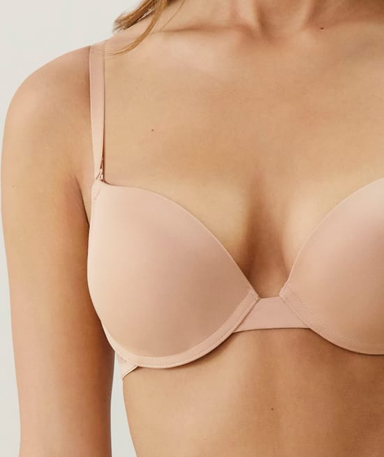 Microfibre push-up padded bra;