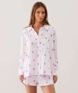 Camisa de franela con estampado;