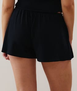 Ribbed jersey shorts - black;