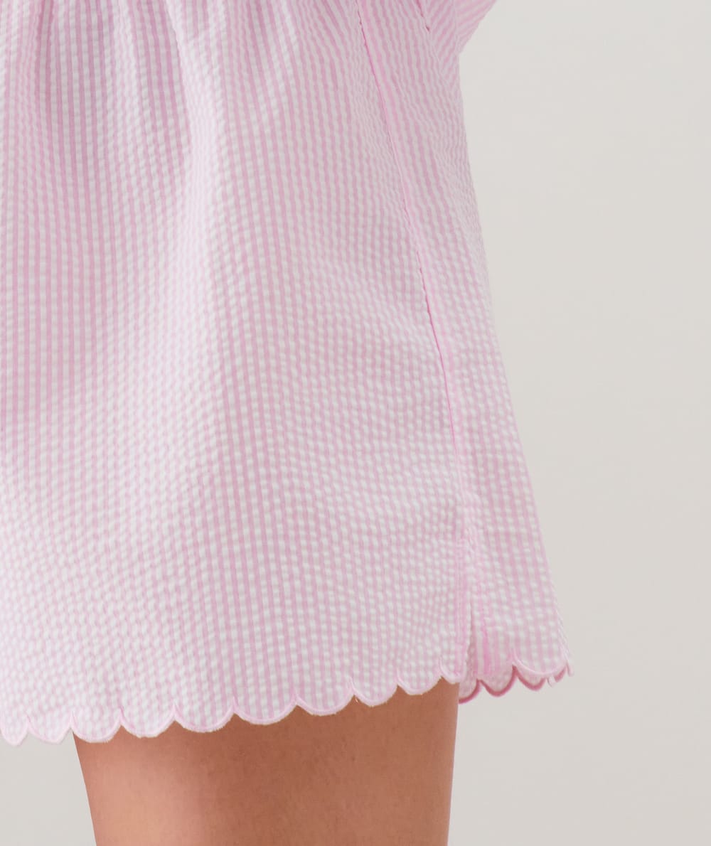 Short à rayures;