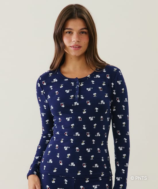 Camiseta manga larga Snoopy;