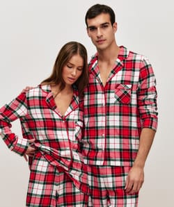Checked flannel shirt;