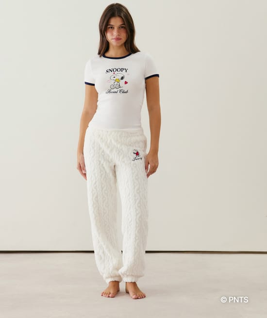 Pantalón de sherpa Snoopy;