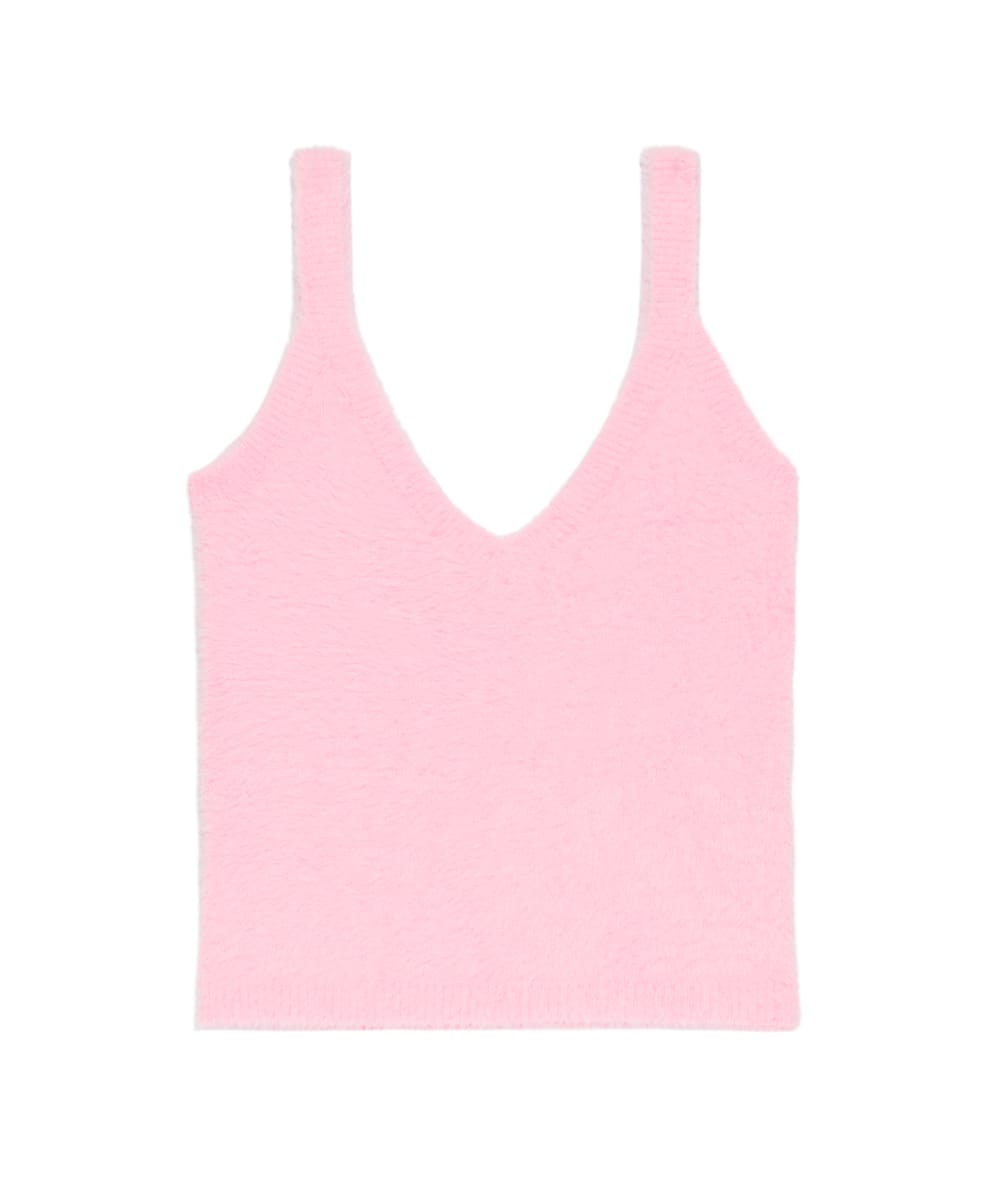 Top en maille duveteuse;
