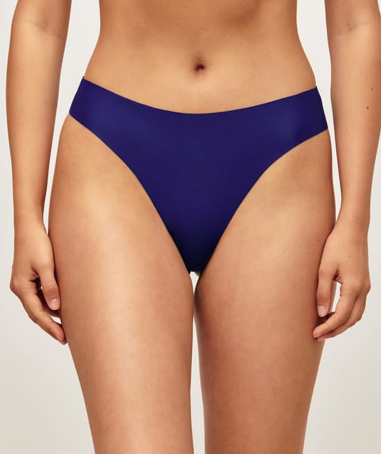 Microfiber and lace panties;