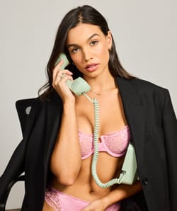 Embroidered balconette bra;