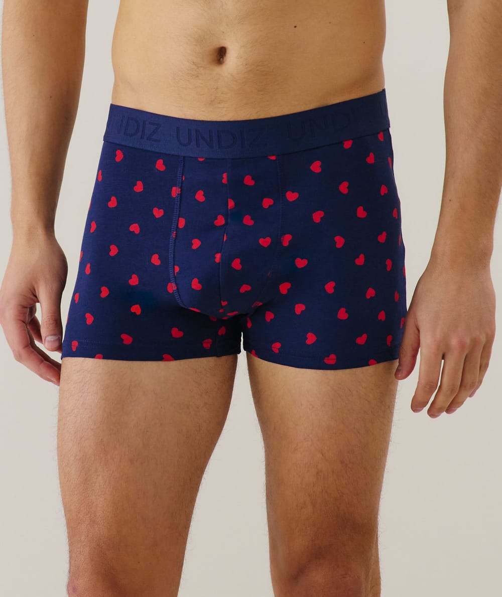 Boxer en coton à motifs;