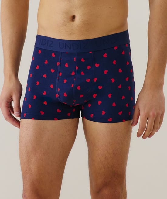 Boxer en coton à motifs;