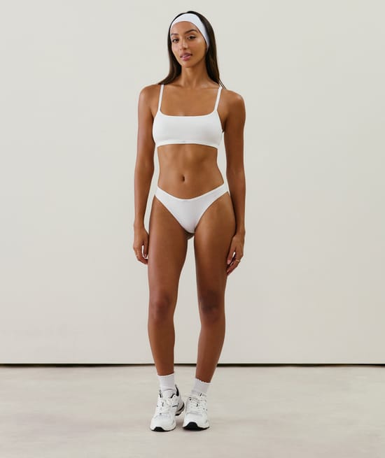 Organic cotton thong;