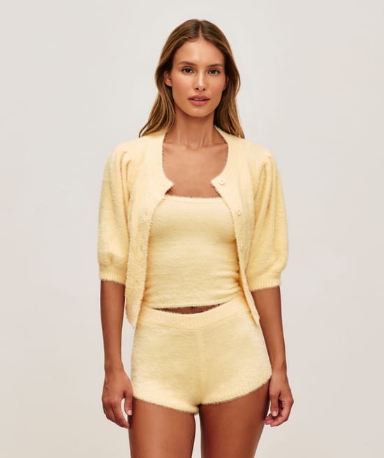 Cardigan en maille fluffy;