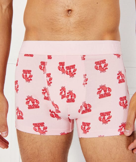 Patterned cotton boxers;