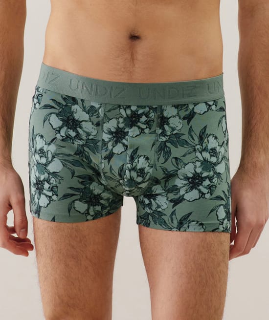 Boxer en coton à motifs;