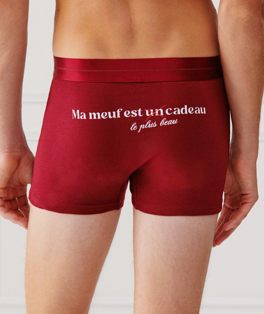 Boxer à message en jersey;