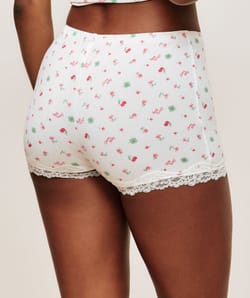 Patterned jersey pyjama shorts;