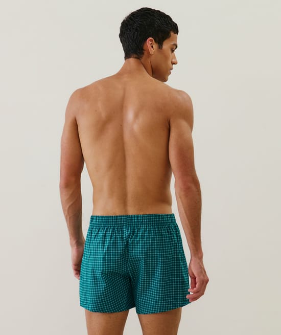 Checked Boxer Shorts;