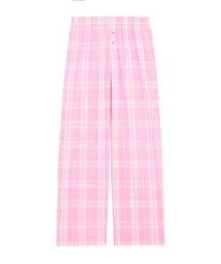 Pantalon à carreaux en coton;