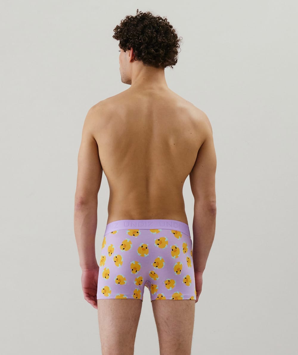 Cotton boxer shorts with pattern;