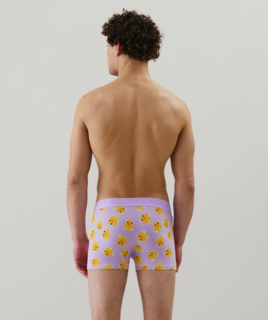 Cotton boxer shorts with pattern;