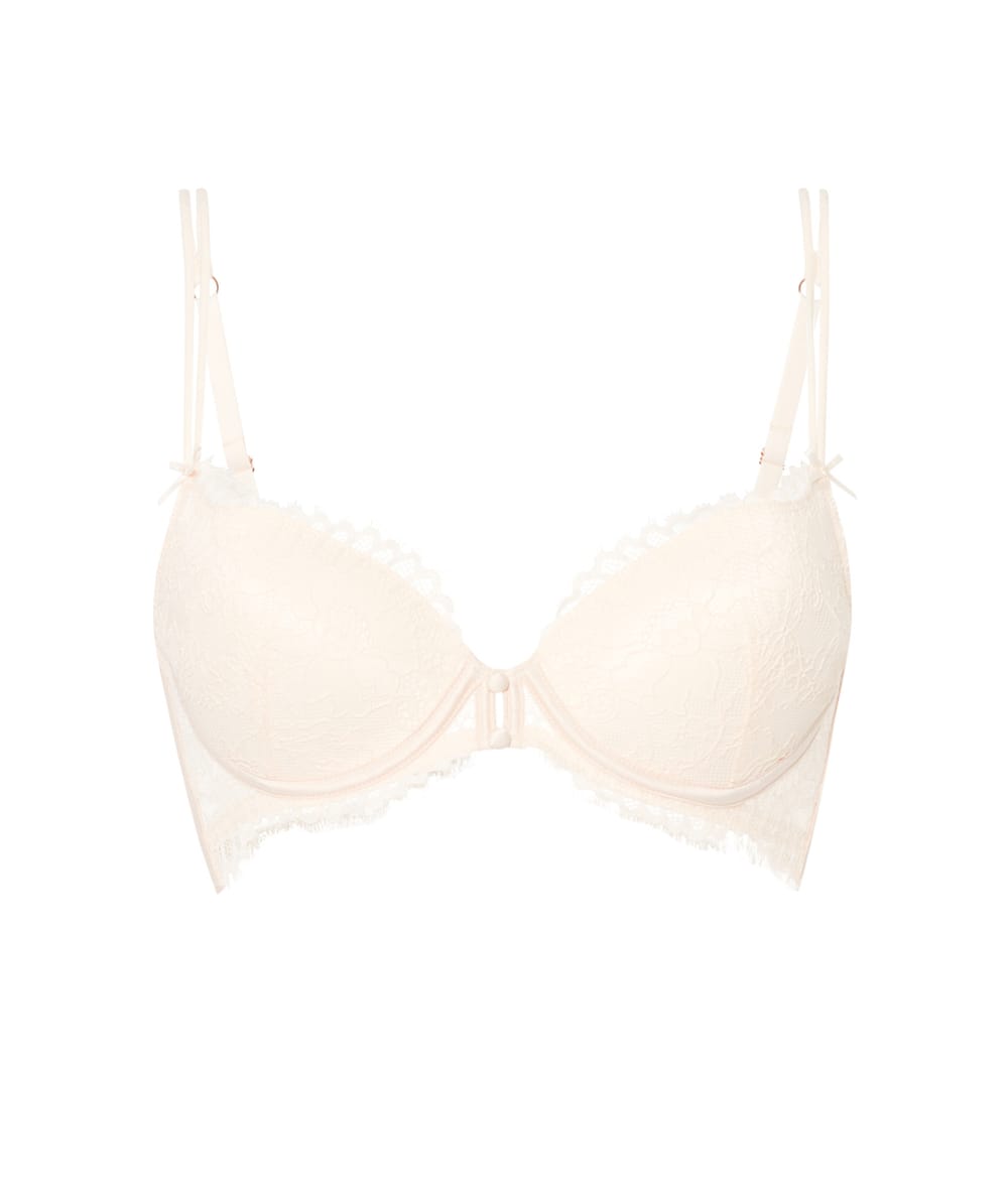 Padded lace bra;