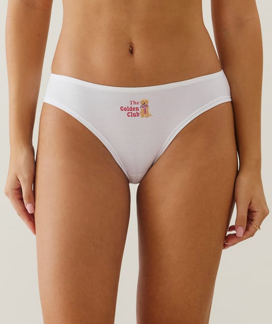 Pack of 3 patterned cotton knickers;